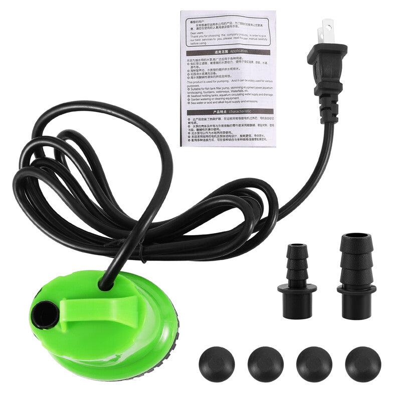 Acuario Utility Pump 171GPH Submersible Sump Pump for Clean Water W/ 2 Nozzles