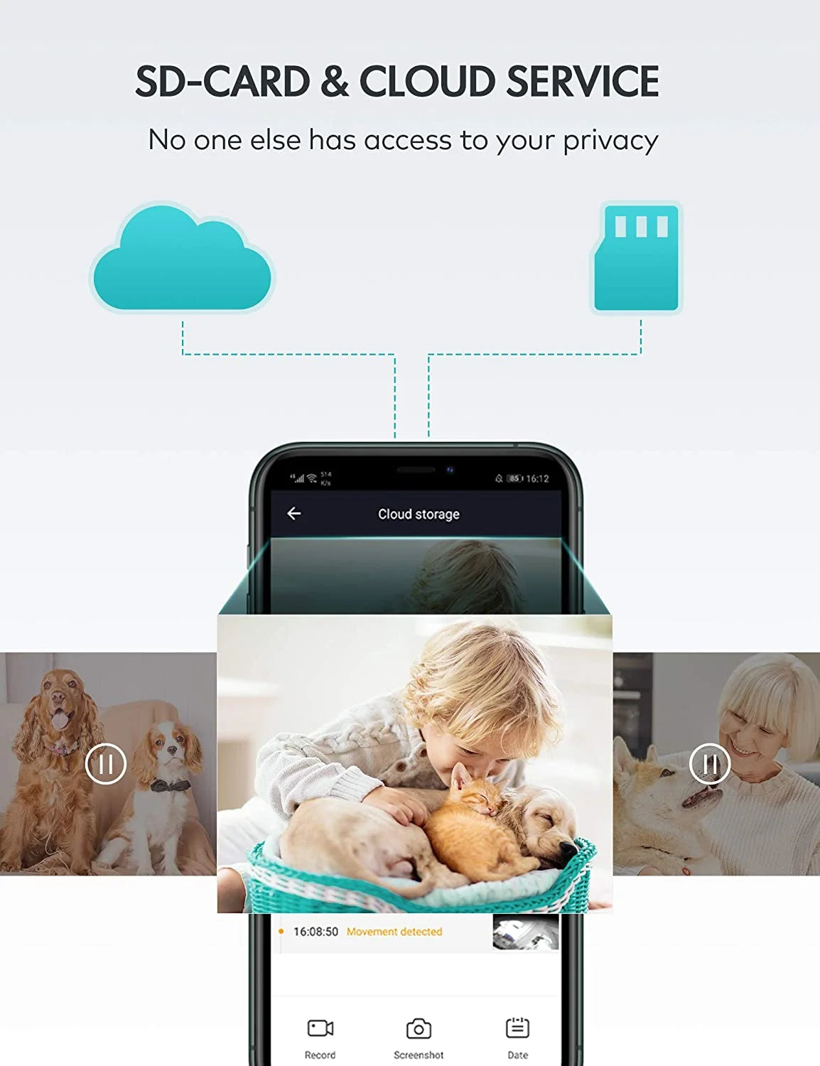 360° Wireless 5G Baby Monitor with Safety Alerts and 4MP HD Wi-Fi Camera for Human and Pet Detection, Complete Home Security System Featuring Two-Way Audio, Motion Tracking, and Infrared Night Vision