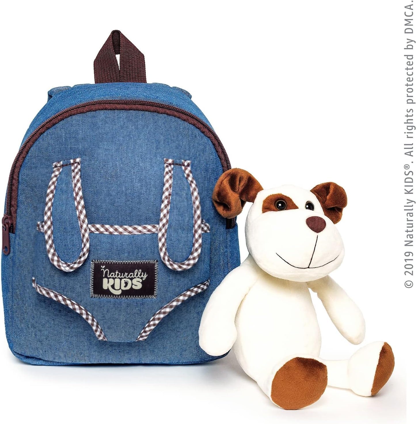 Dog Backpack and Toddler Plush Toy Set - Ideal Gifts for Children Aged 2 to 5 Years