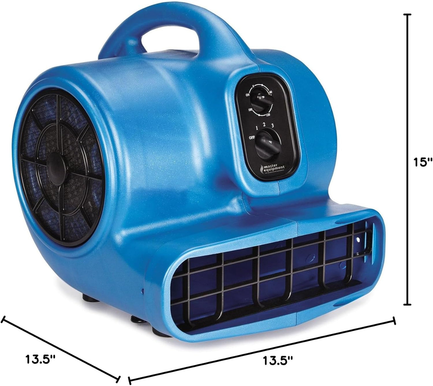 Petedge Blue Force Air Dryer with Cage – Quiet Pet Fur Dryer Offers 3 Speeds up to 2,000 CFM, 0.33 HP
