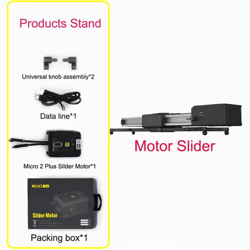 Micro 2 Mini Portable Ultra Silent Motor Motorized Camera Video Double Distance Parallel Slider Macro Track
