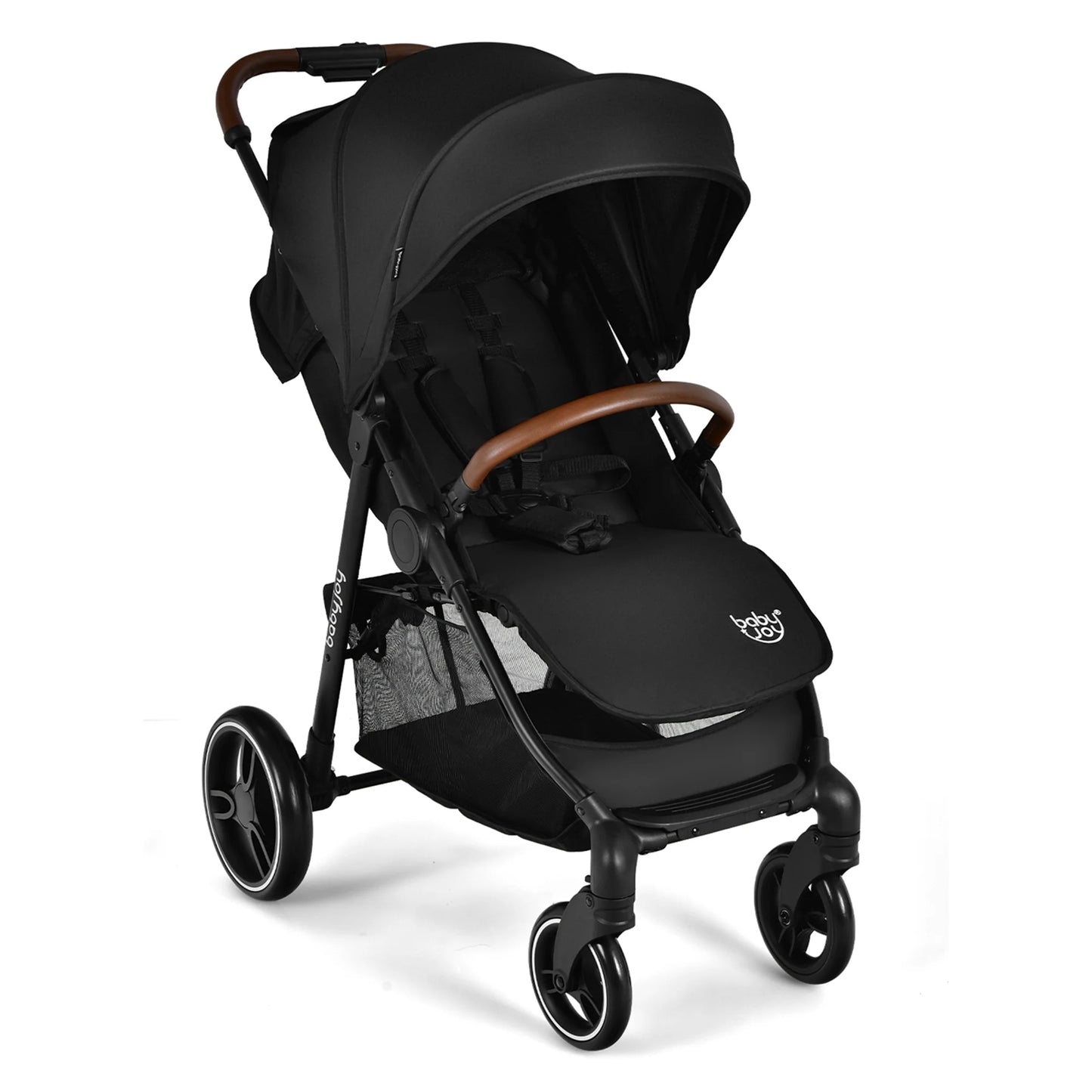 Premium High Landscape Baby Stroller with Expandable Canopy and Footmuff for Infants and Toddlers (0-3 Years), Lightweight Design, Black