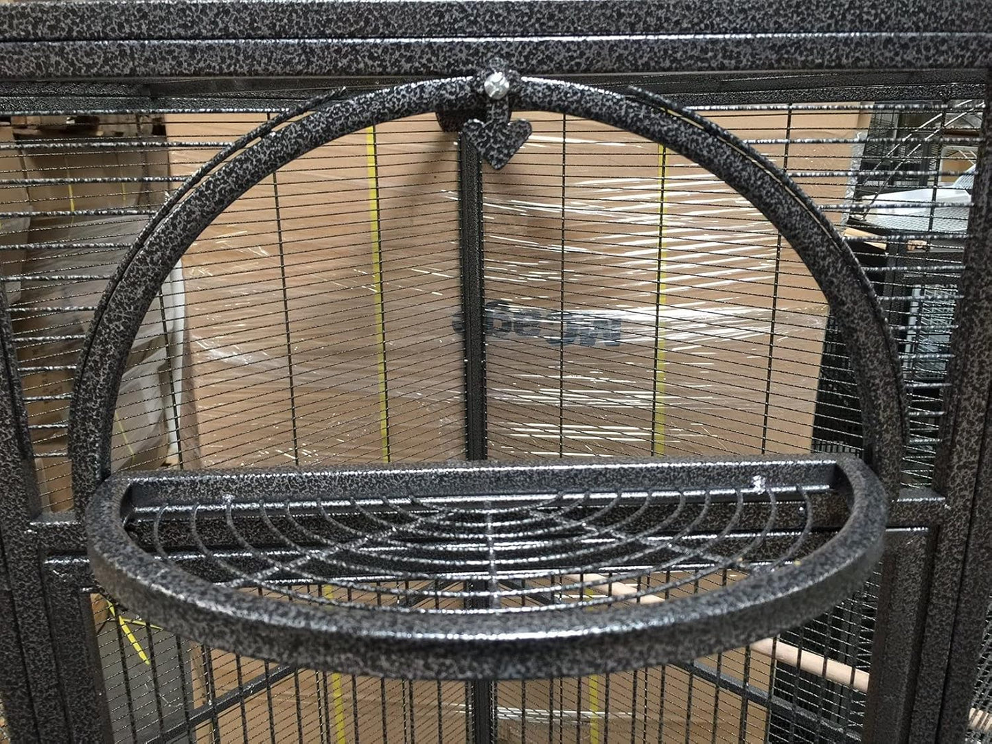 64" Extra Large Corner Flight Bird Parrot Cage for Cockatiel Parakeet Budgies Parrot with around Metal Seed Skirts, Tight 1/2-Inch Bar Spacing (Blackvein)