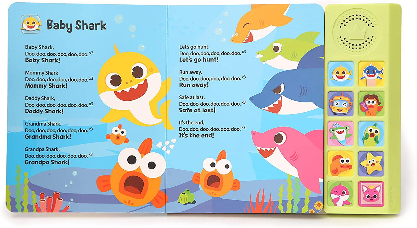 Interactive Baby Shark Sound Book with 10 Buttons | Educational Toy for Toddlers Ages 1-3 | Perfect Gift for Boys and Girls