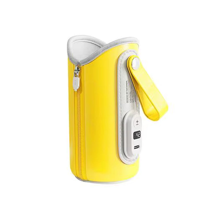 Portable USB Baby Bottle Warmer with Thermostat and Insulation Cover for Intelligent Milk Heating in Vehicle