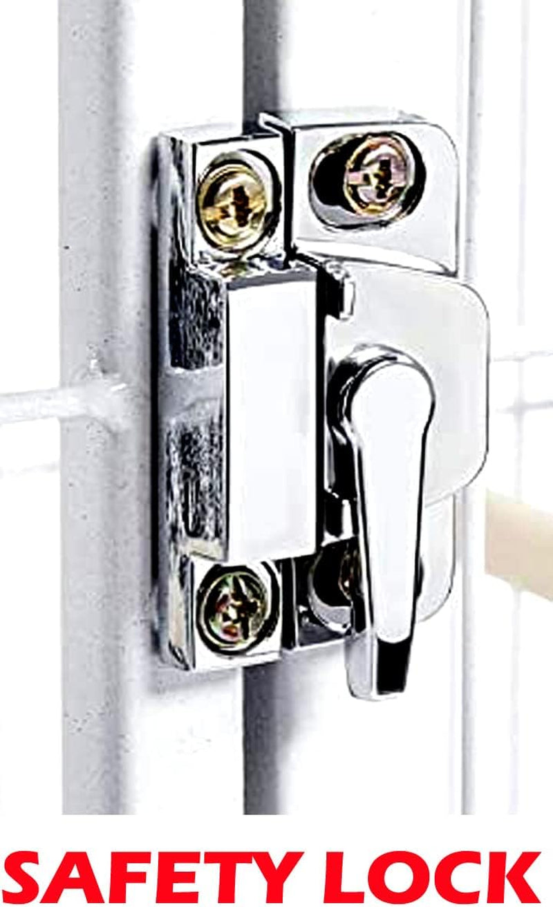 New Large Wrought Iron Open/Close Dome Play Top Bird Parrot Cage, Include Metal Seed Guard (28" W X22 D X 62" H White Vein)