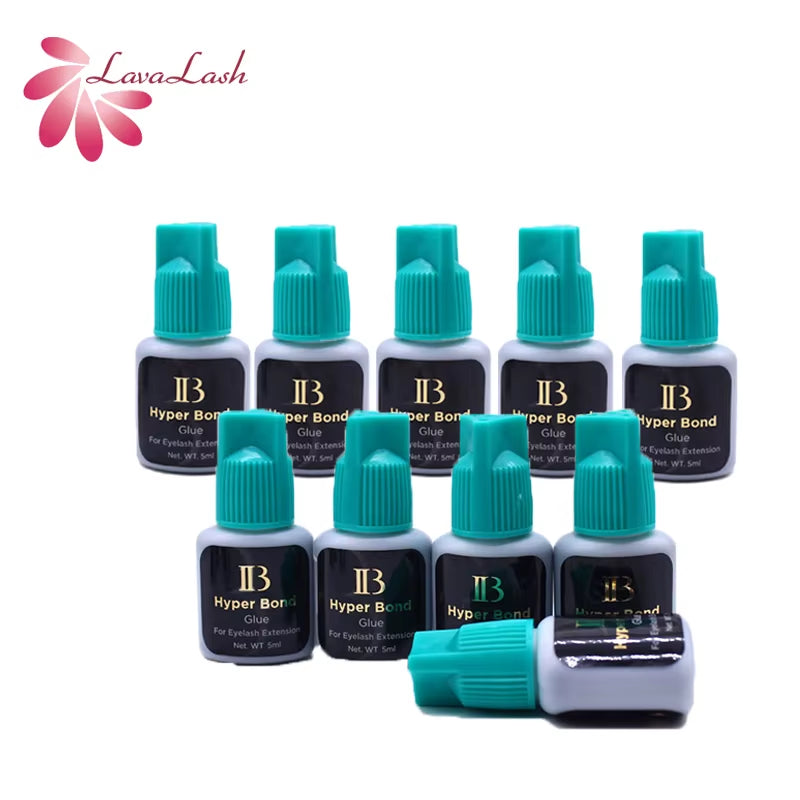 5/10 Bottles IB Hyper Bond Glue for Eyelash Extensions Korea 0.5S Fast Drying Ibeauty Cyan Cap False Lash Adhesive Makeup Tools
