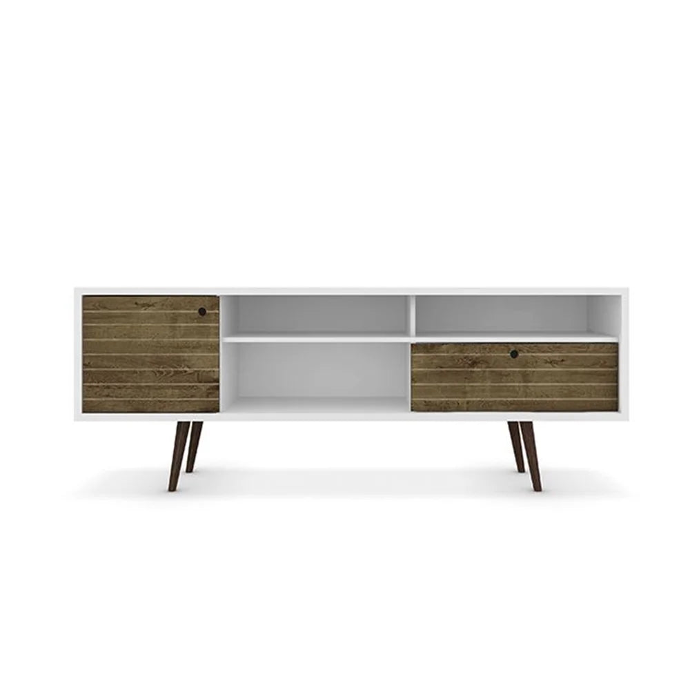 Liberty 70.86-Inch Mid-Century Modern Wooden TV Stand with Legs