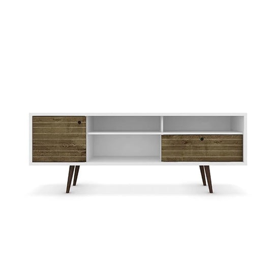 Liberty 70.86-Inch Mid-Century Modern Wooden TV Stand with Legs
