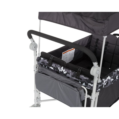 Summit Sprint Quad Wagon Stroller for Four Passengers in Charcoal Camo - Unisex Design for Toddlers