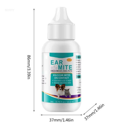 Earmite Oil Treatment for Dogs and Cats - Pet Ear Cleaner and Wash for Ear Canal Health