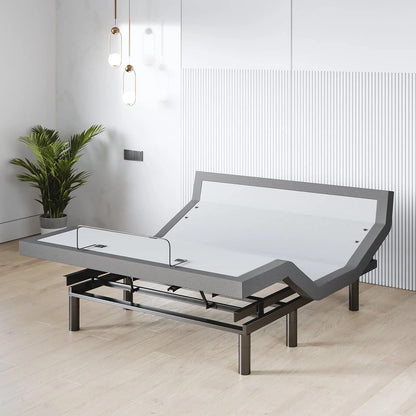 Harmony Adjustable Bed Base, Head and Foot Lift, Massage, Under-Bed Lights, USB, Memory, Zero Gravity Smart Frame - Queen