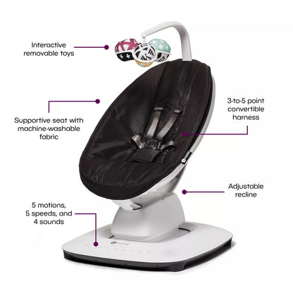 4Moms Mamaroo Multi-Motion Baby Swing with Enhanced Smart Connectivity
