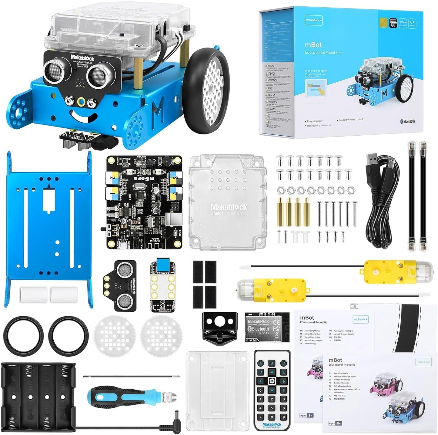 Mbot Robotics Kit for Children Ages 8-12: Learn Coding with Scratch and Arduino - STEM Educational Science Kit for Boys and Girls