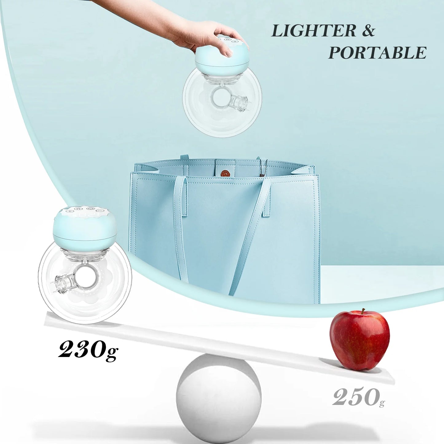 Portable Electric Hands-Free Breast Pump Set with 4 Modes and 12 Adjustable Levels - Dual Pack in Blue