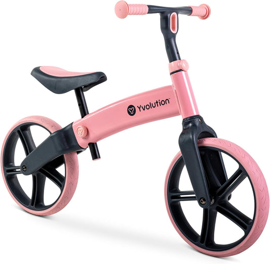 Y Velo Senior 12-Inch Balance Bike – No-Pedal Training Bicycle for Children Aged 3-5 – Adjustable Seat and Handlebar, Puncture-Proof Wheels, Supports Up to 55 Pounds