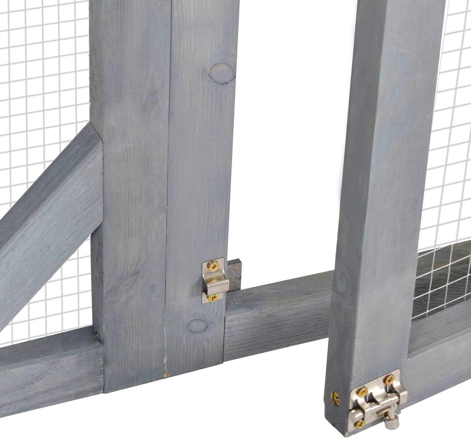 Outdoor Cat House - Wooden Feral Cat Shelter with Platforms, Large Entrance, Weather Protection Asphalt Roof, 71" L, Gray