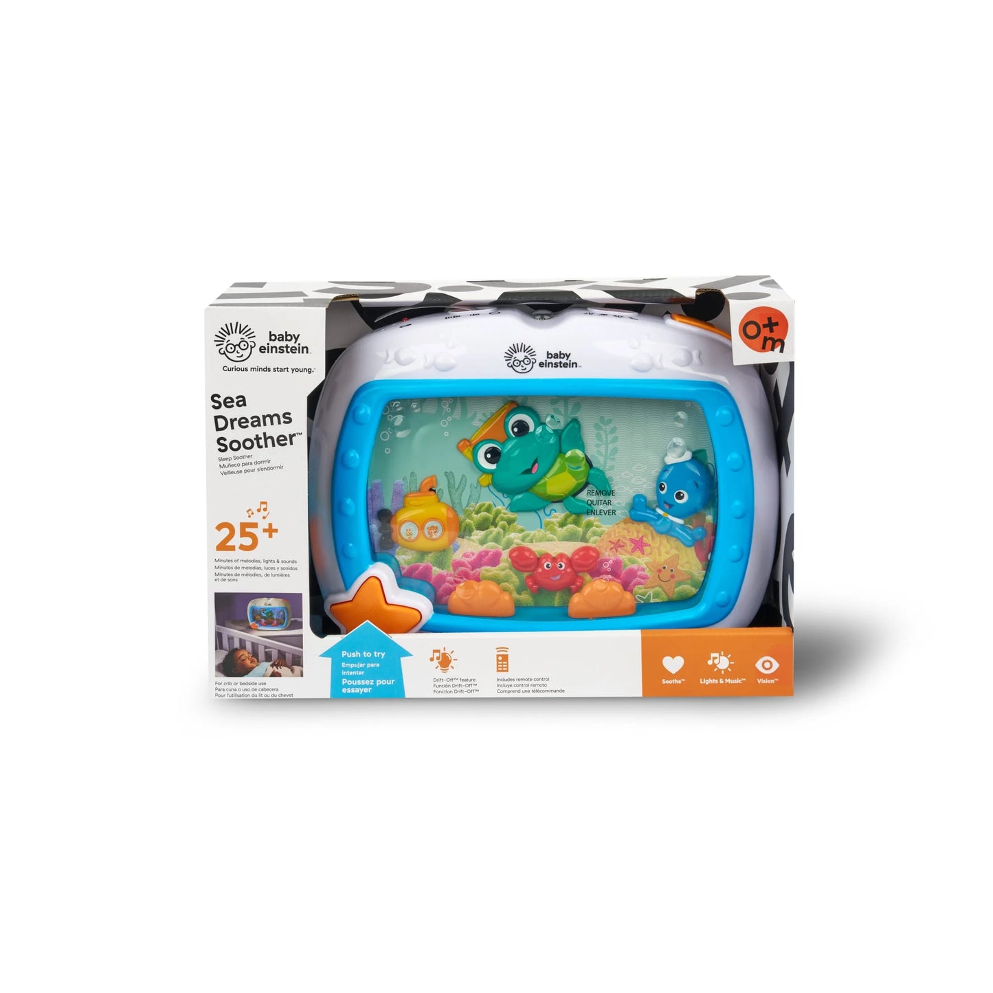 Sea Dreams Soothing Sleep Sound Machine with White Noise and Remote Control for Infants and Children, Multicolor, Ages 0 Months and Up