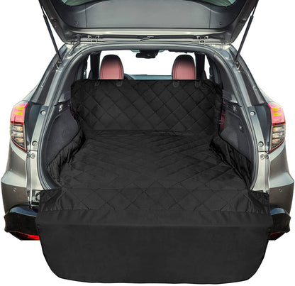 SUV Cargo Liner for Dogs, Heavy Duty Water Resistant Pet Cargo Cover Dog Seat Cover Mat for Mid-Size Suvs Sedans Vans with Bumper Flap Protector, Non-Slip, Standard Size Universal Fit, Black