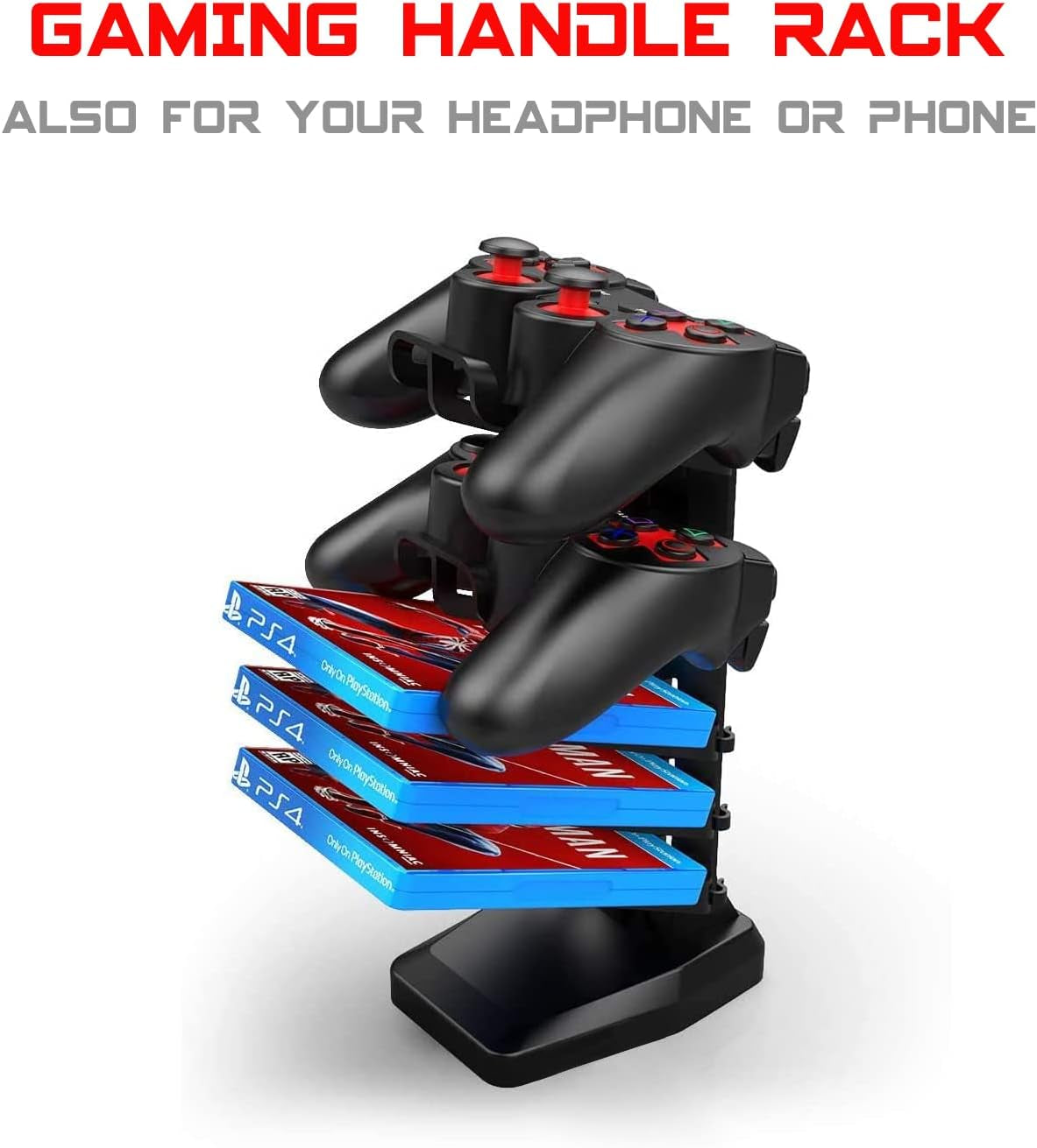 Ergonomic 55-Inch T-Shaped Gaming Desk with Mouse Pad, Gaming Handle Rack, Cup Holder, and Headphone Hook