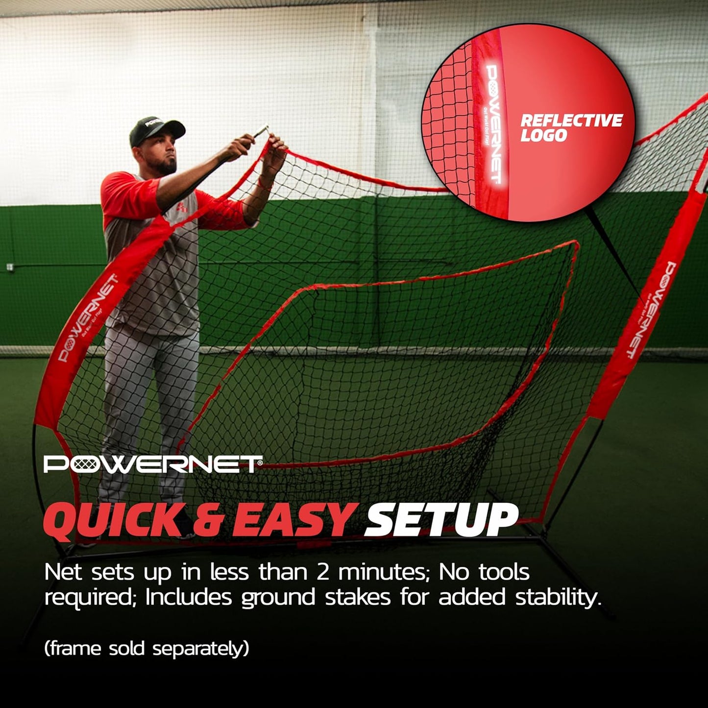 7X7 Baseball and Softball Practice Net with Accessories for Pitching, Batting, and Fielding – Includes Ball Caddy, Weighted Baseballs, and Tee