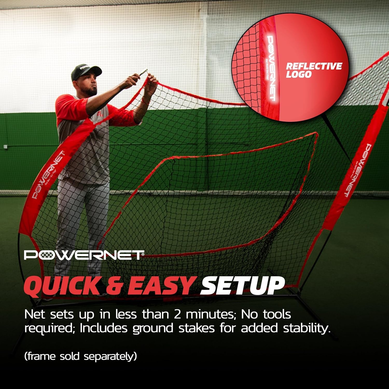 7X7 Baseball and Softball Practice Net with Accessories for Pitching, Batting, and Fielding – Includes Ball Caddy, Weighted Baseballs, and Tee