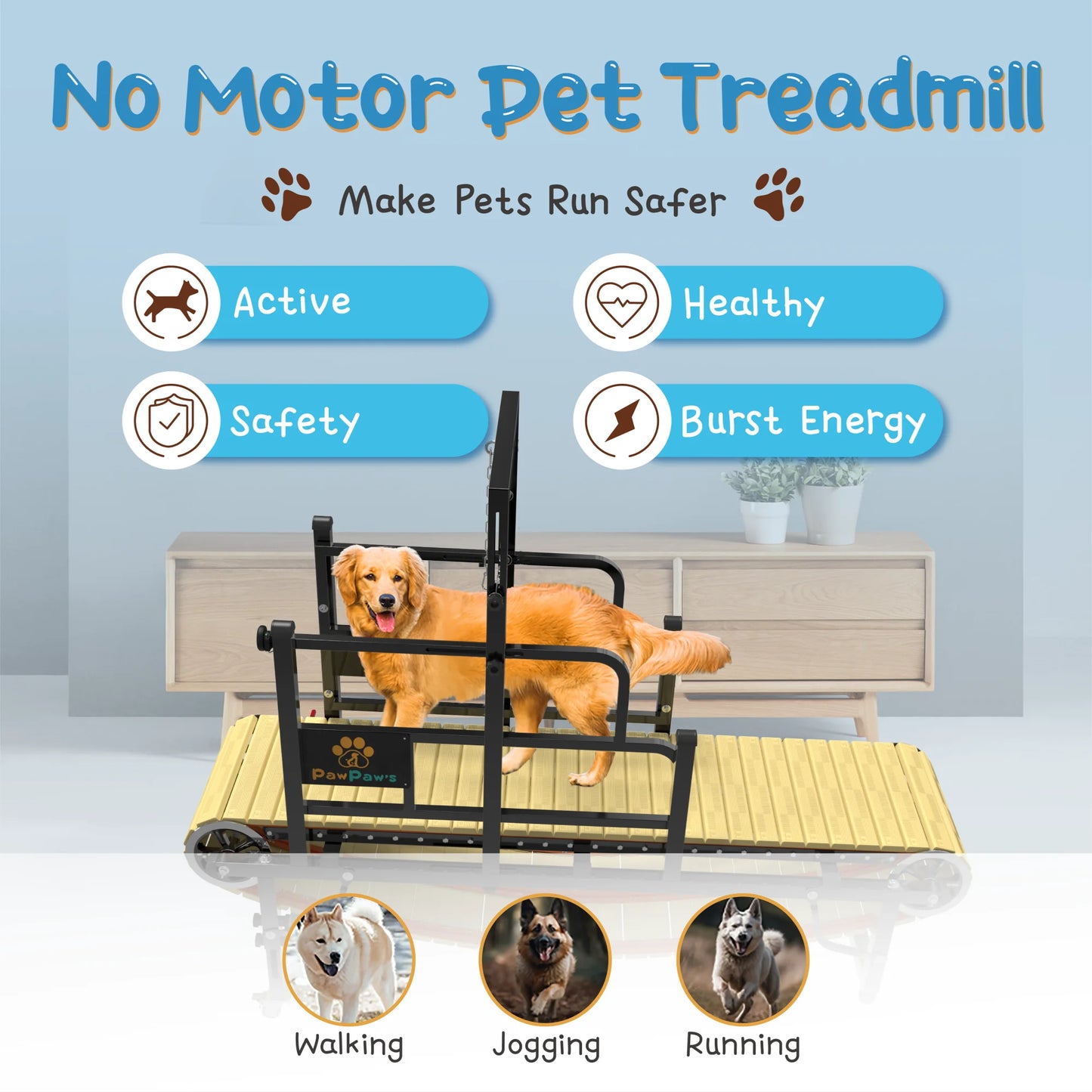Professional Dog Treadmill for Large and Medium Breeds, Ideal for Indoor and Outdoor Use, Supports Dogs Up to 220 lbs for a Healthy and Active Lifestyle