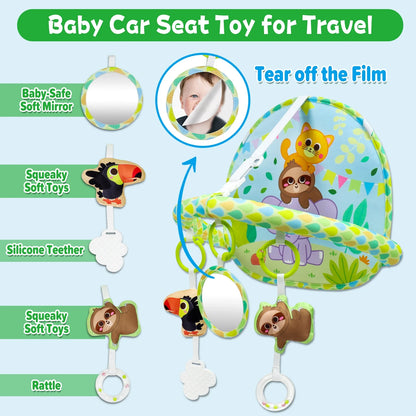 Dual-Sided Activity Toy for Rear-Facing Infant Car Seats - Ideal Entertainment for Newborns and Infants Aged 0-12 Months