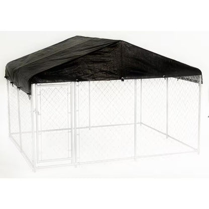 10 Ft. X 10 Ft. All Season Waterproof Dog Kennel Cover for Lucky Dog Outdoor Kennels and Pens - Kennel Not Included