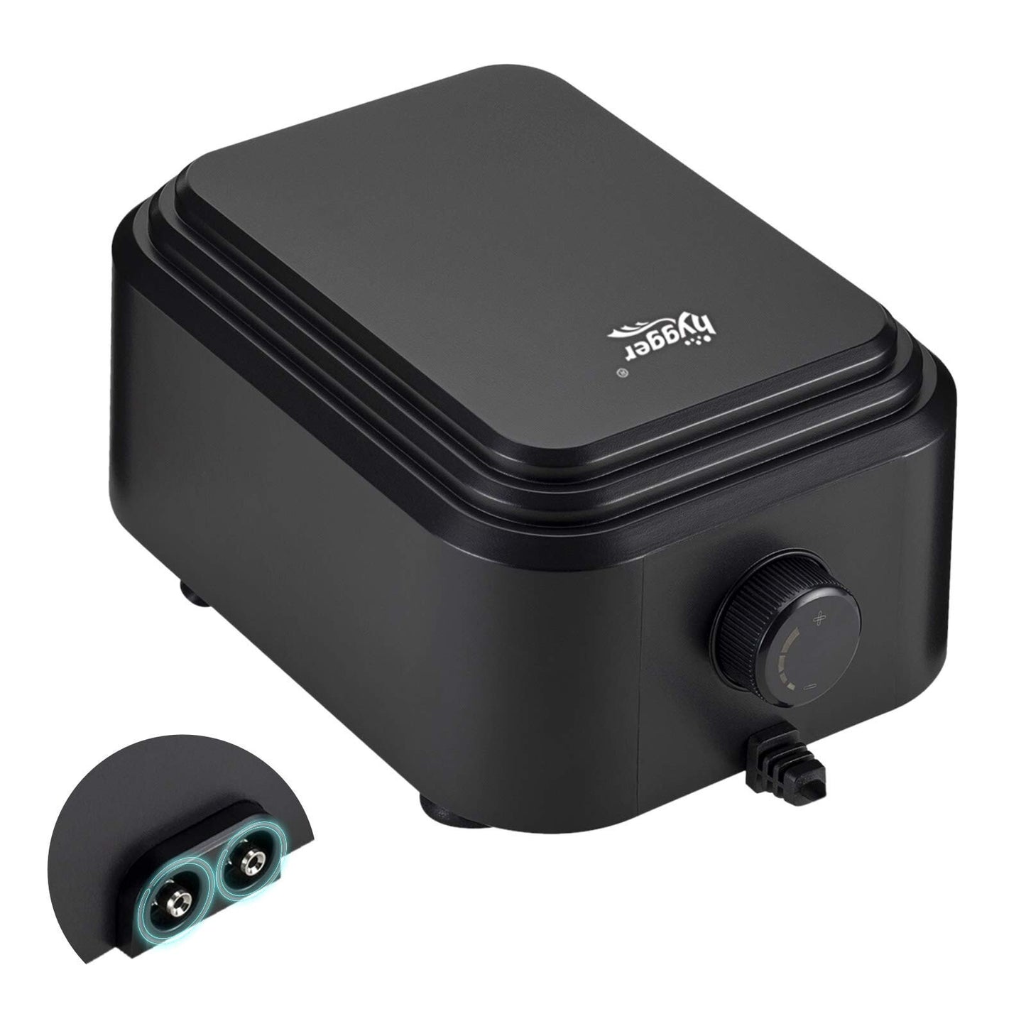 Hygger Quietest Aquarium Air Pump, Adjustable Oxygen Pump 2 Air Outlets Ultra...