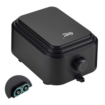 Hygger Quietest Aquarium Air Pump, Adjustable Oxygen Pump 2 Air Outlets Ultra...