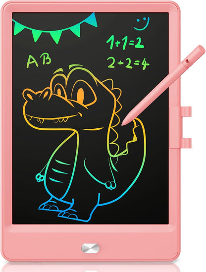 LCD Writing Tablet - 8.5 Inch Reusable Doodle Board for Children Aged 3-8, Educational Electronic Drawing Pad (Pink)