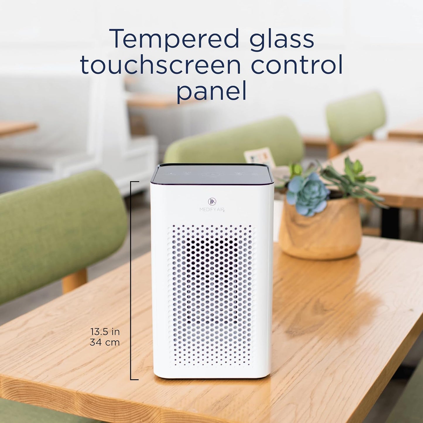 Medify MA-25 Air Purifier Featuring True HEPA H13 Filter | 825 Sq Ft Coverage in 1 Hour for Allergens, Smoke, Wildfires, Odors, Pollen, and Pet Dander | 99.9% Efficient Particle Removal Down to 0.1 Microns | White, Single Unit