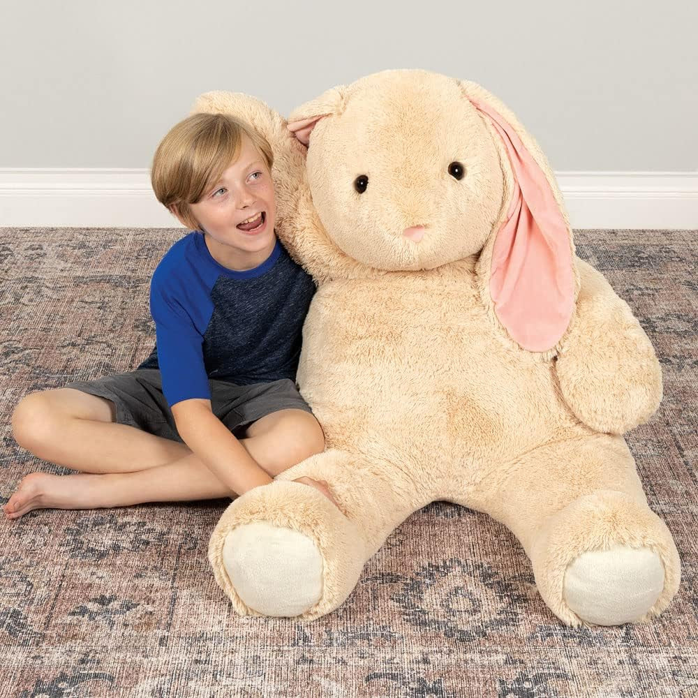 Giant 4-Foot Plush Bunny from the Giant Cuddle Collection - Adorable Stuffed Animal for All Ages