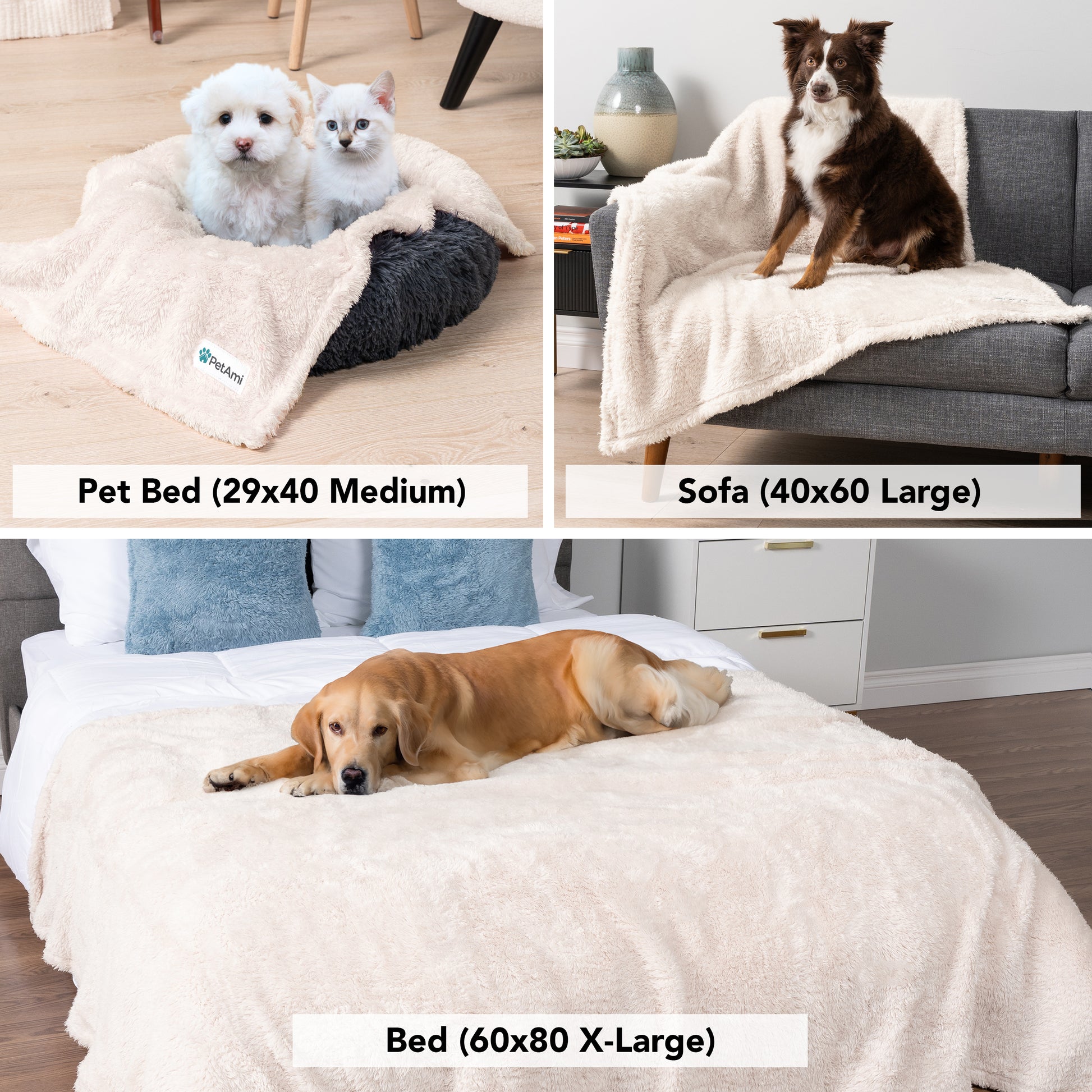 Dog Blanket for Pet Small Medium Large Dog Puppy Cat Soft Fleece Fluffy Sherpa