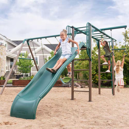 Earthtone Colors Monkey Bar Adventure Swing Set