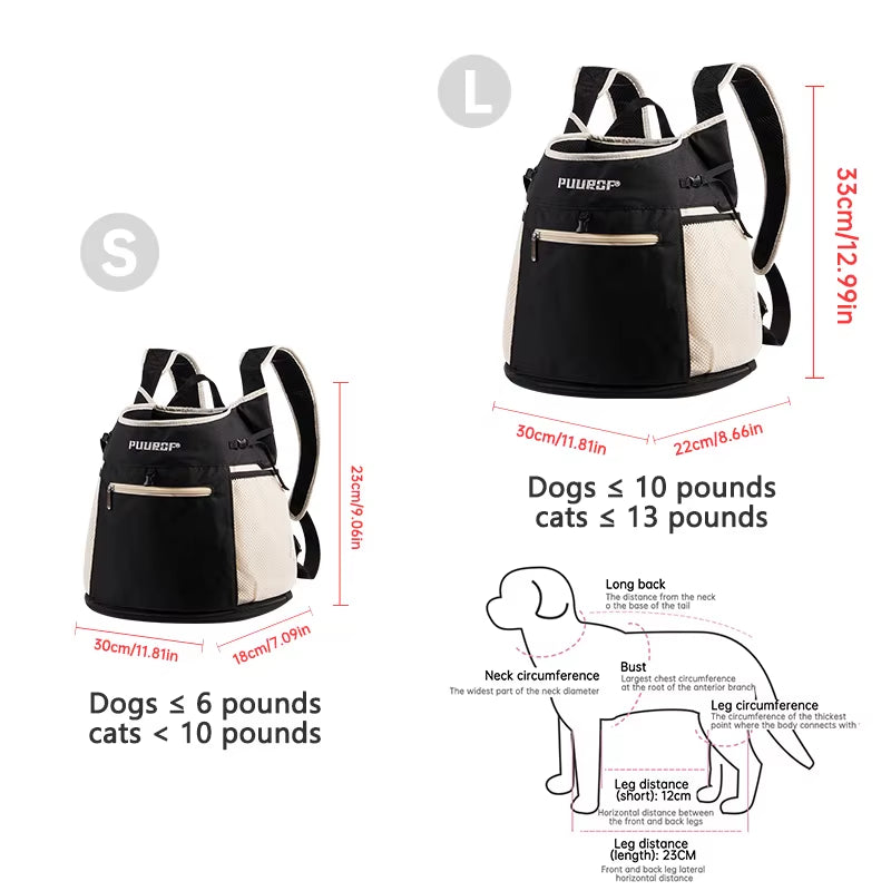 Backpack for Dog Backpack Dog Accessories Small Dog Cat Go Out Bag Break Free Walk Dog Dirty Pet Backpack Car Bag