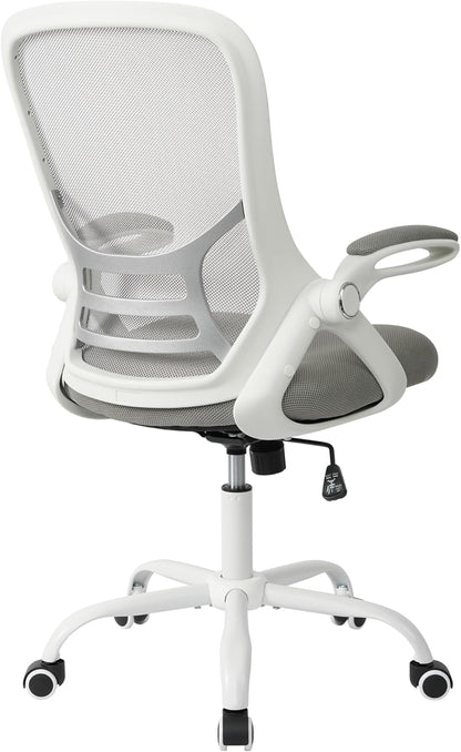Ergonomic Mesh Executive Office Chair with Adjustable Armrests for Home and Professional Use (Grey)
