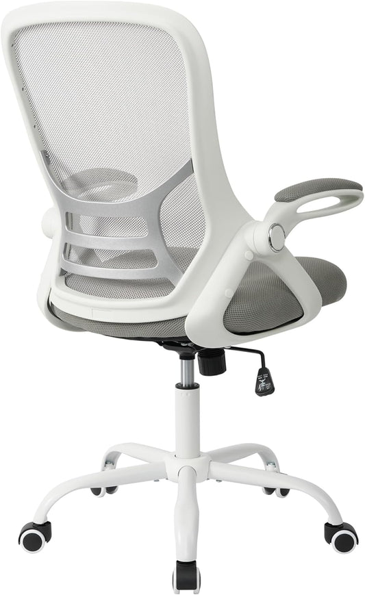 Ergonomic Mesh Executive Office Chair with Adjustable Armrests for Home and Professional Use (Grey)