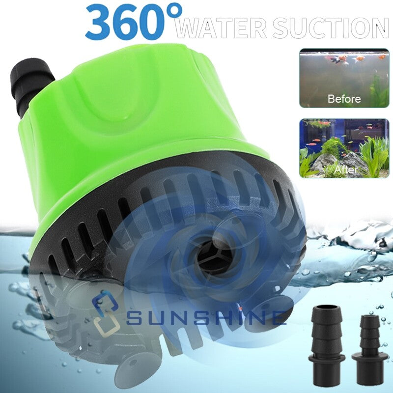 Acuario Utility Pump 171GPH Submersible Sump Pump for Clean Water W/ 2 Nozzles