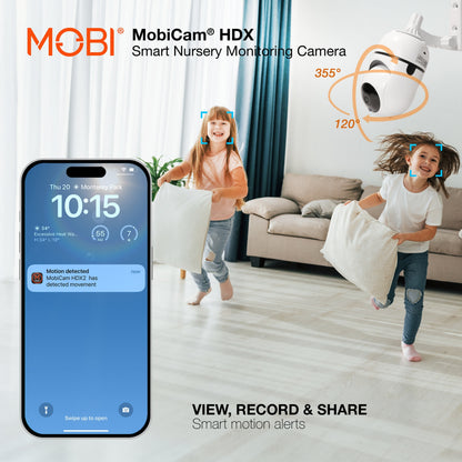 HDX Wi-Fi Pan & Tilt Smart Nursery Camera with Full HD Video, Night Vision, Motion Detection, Two-Way Audio, Remote Viewing, and Recording via Free App