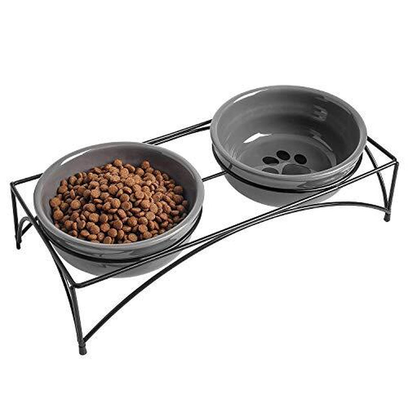 Elevated Pet Feeder with Dual Bowls for Dogs and Cats - Raised Stand for Food and Water