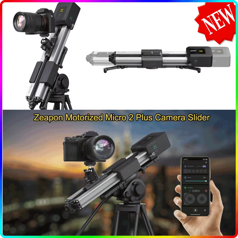 Micro 2 Mini Portable Ultra Silent Motor Motorized Camera Video Double Distance Parallel Slider Macro Track