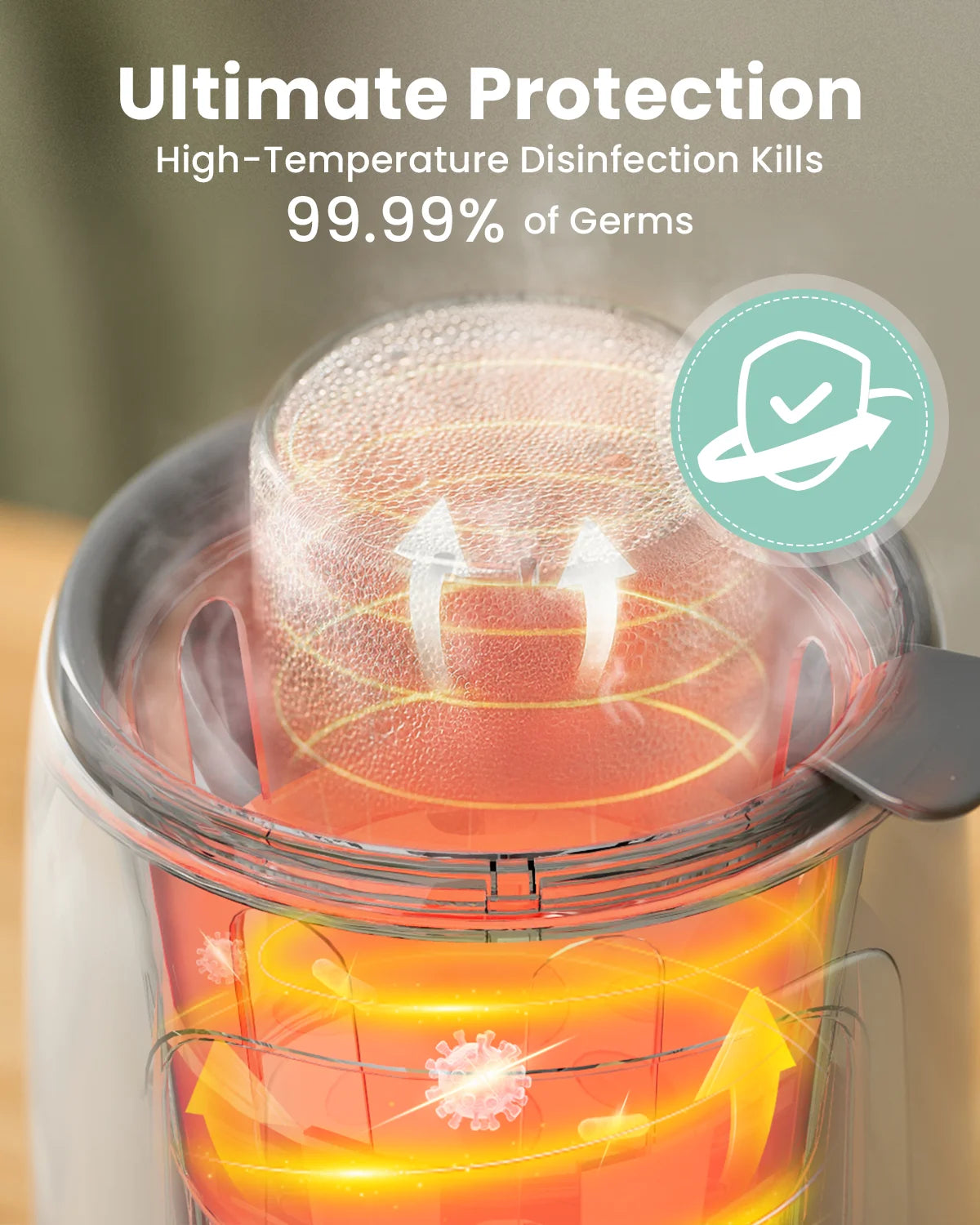 Professional Baby Bottle Warmer with Timer and Accurate Temperature Control, Suitable for All Bottle Sizes, Blue