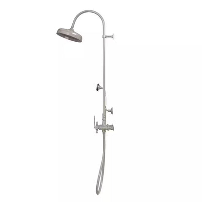 Abbey 10 In. X 28 In. 1/2 In. Shower Faucet Set with Handshower in Brushed Nickel