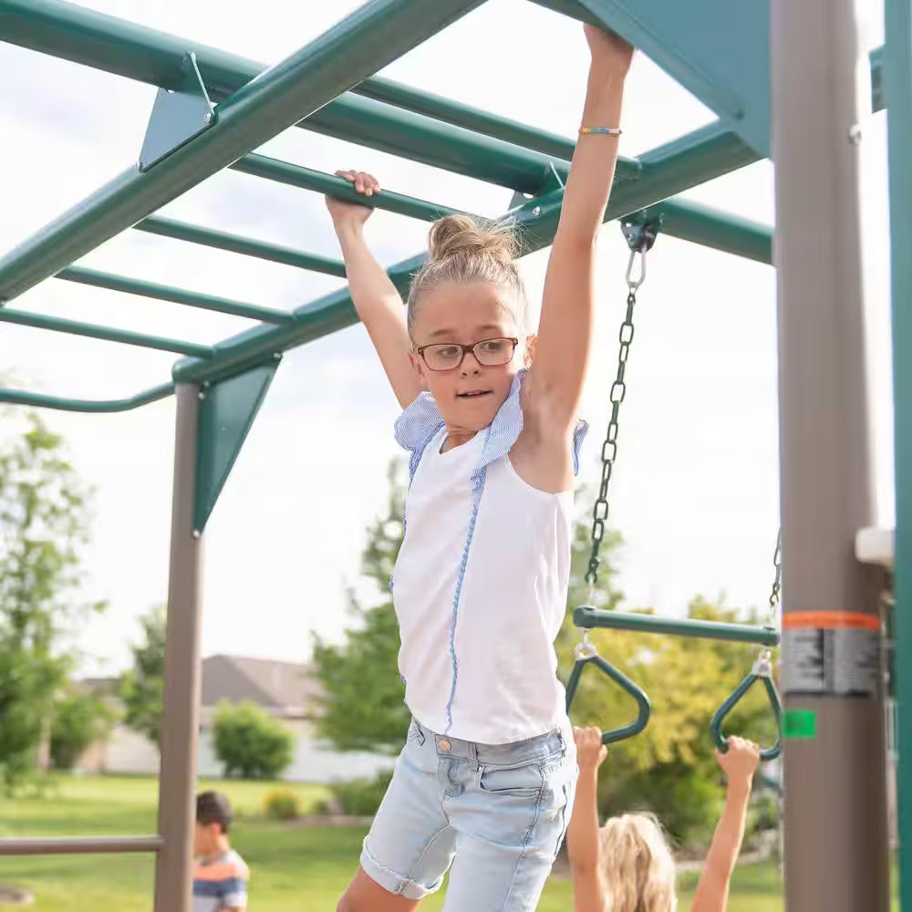 Earthtone Colors Monkey Bar Adventure Swing Set
