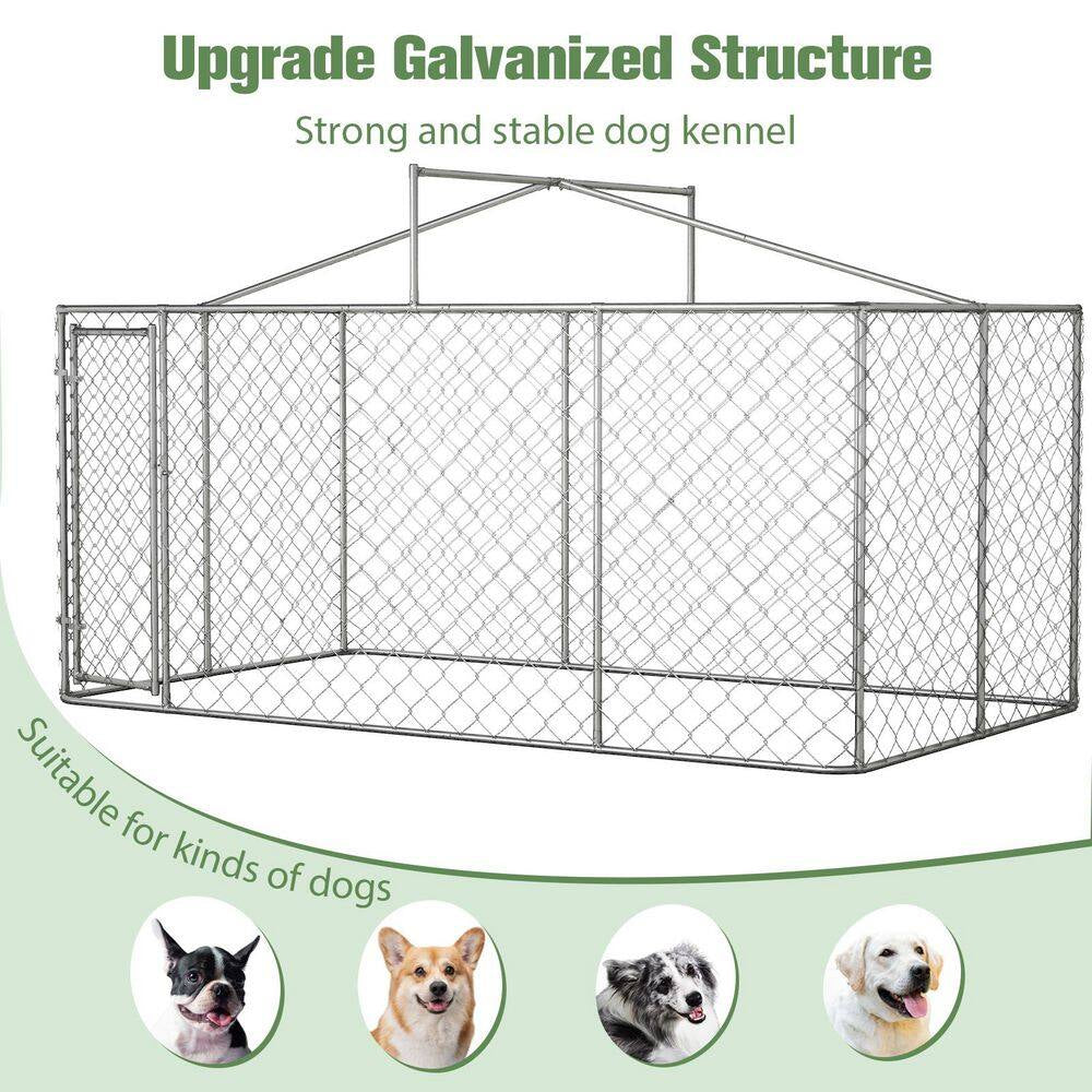 Outdoor Heavy-Duty Large Dog Kennel and Pet Playpen - 13 Ft. x 13 Ft. x 7.6 Ft. (Wall Height: 5.8 Ft.)