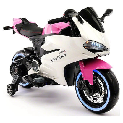 2023 Ducati Style Ride on Toy Motorcycle Car for Kids 12V Battery Powered Pink