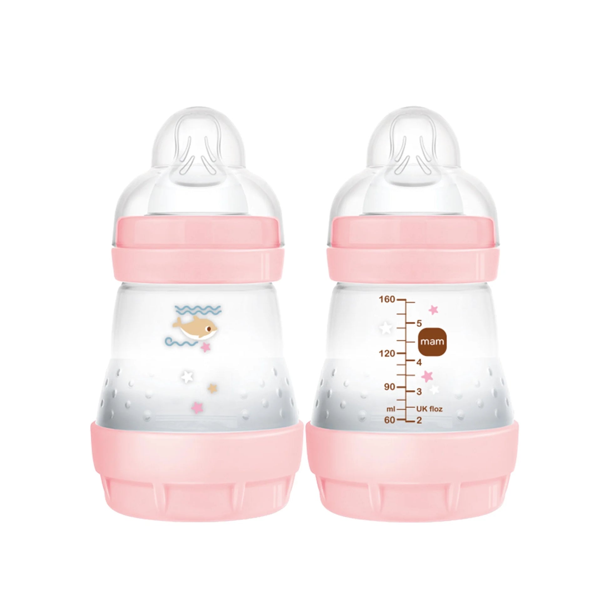 Matte Anti-Colic Baby Bottle Set, 5 oz, Pack of 2 for Girls