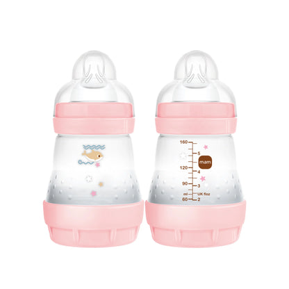 Matte Anti-Colic Baby Bottle Set, 5 oz, Pack of 2 for Girls